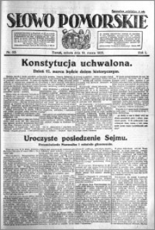 Słowo Pomorskie 1921.03.19 R.1 nr 63