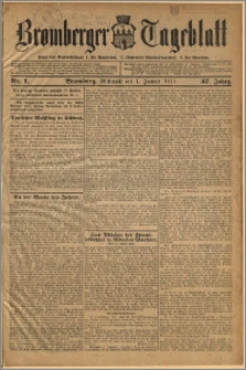 Bromberger Tageblatt. J. 37, 1913, nr 1