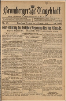 Bromberger Tageblatt. J. 39, 1915, nr 45