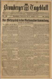 Bromberger Tageblatt. J. 43, 1919, nr 49