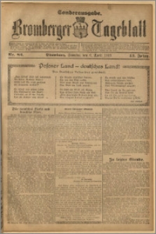 Bromberger Tageblatt. J. 43, 1919, nr 82 Wydanie specjalne