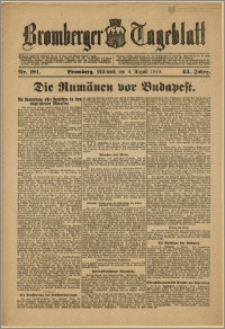 Bromberger Tageblatt. J. 43, 1919, nr 181