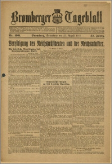 Bromberger Tageblatt. J. 43, 1919, nr 196