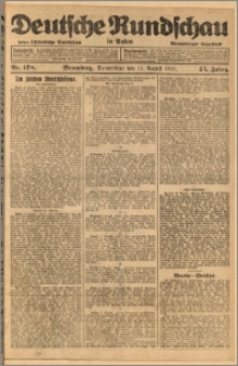 Deutsche Rundschau in Polen. J. 45, 1921, nr 178