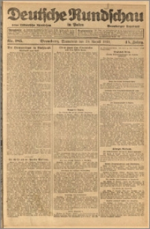 Deutsche Rundschau in Polen. J. 45, 1921, nr 185