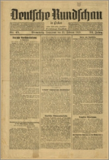 Deutsche Rundschau in Polen. J. 53, 1929, nr 45