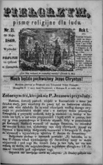 Pielgrzym, pismo religijne dla ludu 1869 rok I nr 21