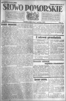 Słowo Pomorskie 1921.12.07 R.1 nr 280