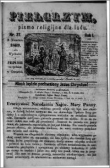 Pielgrzym, pismo religijne dla ludu 1869 rok I nr 37