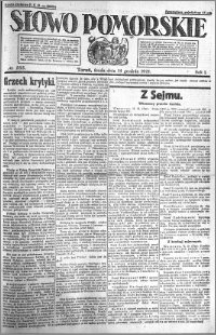 Słowo Pomorskie 1921.12.14 R.1 nr 285