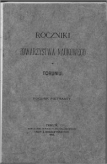 Roczniki Towarzystwa Naukowego w Toruniu, R. 15, (1908)