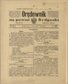 Orędownik na Powiat Bydgoski, 1921, nr 39