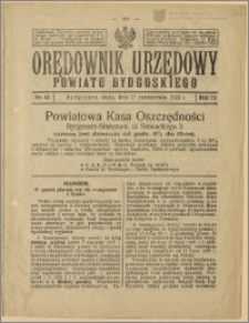 Orędownik Urzędowy Powiatu Bydgoskiego, 1923, nr 43