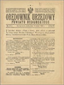 Orędownik Urzędowy Powiatu Bydgoskiego, 1924, nr 12