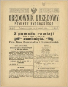 Orędownik Urzędowy Powiatu Bydgoskiego, 1924, nr 16