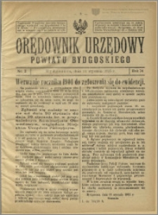 Orędownik Urzędowy Powiatu Bydgoskiego, 1925, nr 2