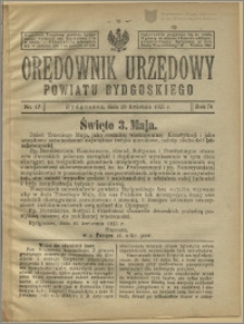 Orędownik Urzędowy Powiatu Bydgoskiego, 1925, nr 17