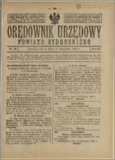 Orędownik Urzędowy Powiatu Bydgoskiego, 1926, nr 46