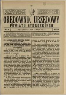 Orędownik Urzędowy Powiatu Bydgoskiego, 1927, nr 20