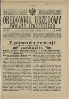 Orędownik Urzędowy Powiatu Bydgoskiego, 1927, nr 29