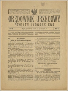 Orędownik Urzędowy Powiatu Bydgoskiego, 1928, nr 29