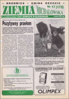 Ziemia Michałowska : Dwutygodnik miasta Brodnicy i gminy Brzozie R. 1997, Nr 17 (172)