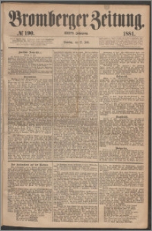 Bromberger Zeitung, 1881, nr 190
