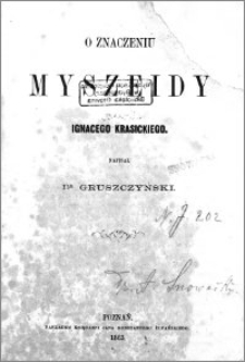 O znaczeniu Myszeidy Ignacego Krasickiego