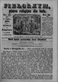 Pielgrzym, pismo religijne dla ludu 1871 nr 27