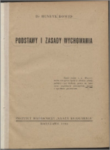 Podstawy i zasady wychowania