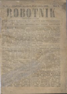 Robotnik Katolicko - Polski : bezpłatny dodatek do Gazety Grudziądzkiej 1905.03.21 R.1 nr 1