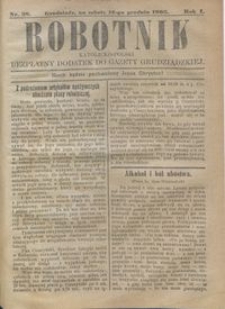 Robotnik Katolicko - Polski : bezpłatny dodatek do Gazety Grudziądzkiej 1905.12.16 R.1 nr 38