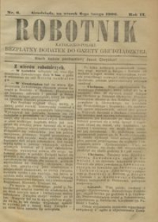 Robotnik Katolicko - Polski : bezpłatny dodatek do Gazety Grudziądzkiej 1906.02.06 R.2 nr 6