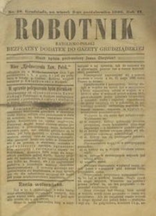 Robotnik Katolicko - Polski : bezpłatny dodatek do Gazety Grudziądzkiej 1906.10.02 R.2 nr 40