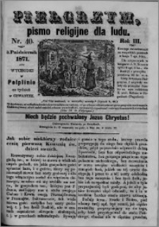 Pielgrzym, pismo religijne dla ludu 1871 nr 40