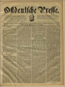 Ostdeutsche Presse. J. 15, 1891, nr 282