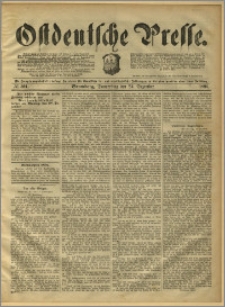 Ostdeutsche Presse. J. 15, 1891, nr 301