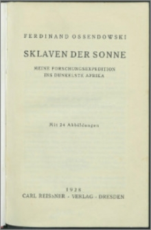 Sklaven der Sonne : meine Forschungsexpedition ins dunkelste Afrika