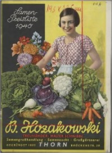 B. Hozakowski : Samenpreisliste 1940