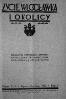 Życie Włocławka i Okolicy 1927, Lipiec - Sierpień, nr 7-8
