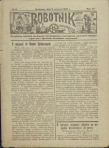 Robotnik : bezpłatny dodatek do Gazety Grudziądzkiej poświęcony sprawom robotniczym oraz sprawom inwalidów wojennych 1924.06.05 nr 8