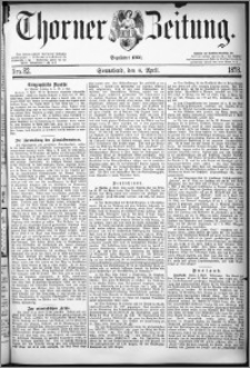 Thorner Zeitung 1878, Nro. 82