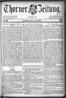 Thorner Zeitung 1878, Nro. 297 + Extra-Beilage, Beilagenwerbung