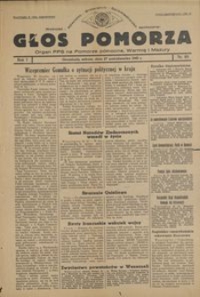 Głos Pomorza : organ PPS na Pomorze północne, Warmię i Mazury : 1945.10.27, R. 1 nr 69