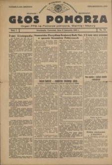 Głos Pomorza : organ PPS na Pomorze północne, Warmię i Mazury : 1945.11.08, R. 1 nr 74