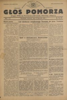 Głos Pomorza : organ PPS na Pomorze północne, Warmię i Mazury : 1945.11.15, R. 1 nr 77