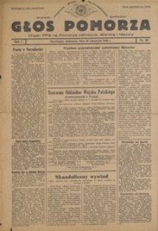 Głos Pomorza : organ PPS na Pomorze północne, Warmię i Mazury : 1945.11.22, R. 1 nr 80