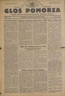 Głos Pomorza : organ PPS na Pomorze północne, Warmię i Mazury : 1945.12.20, R. 1 nr 92