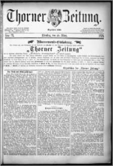 Thorner Zeitung 1879, Nro. 71 + Beilagenwerbung