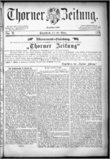 Thorner Zeitung 1879, Nro. 75 + Beilagenwerbung
